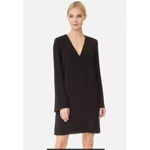 THEORY Ulyssa Long Bell Sleeve Dress Black Size Small
